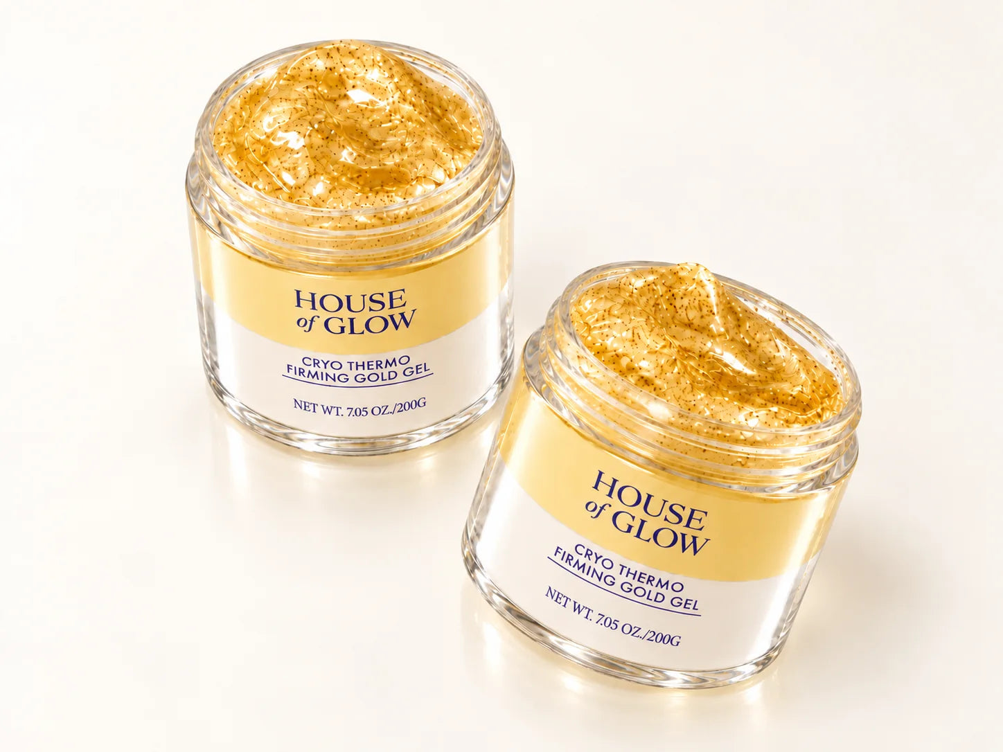 House of Glow Cryo Thermo Gold Gel jars